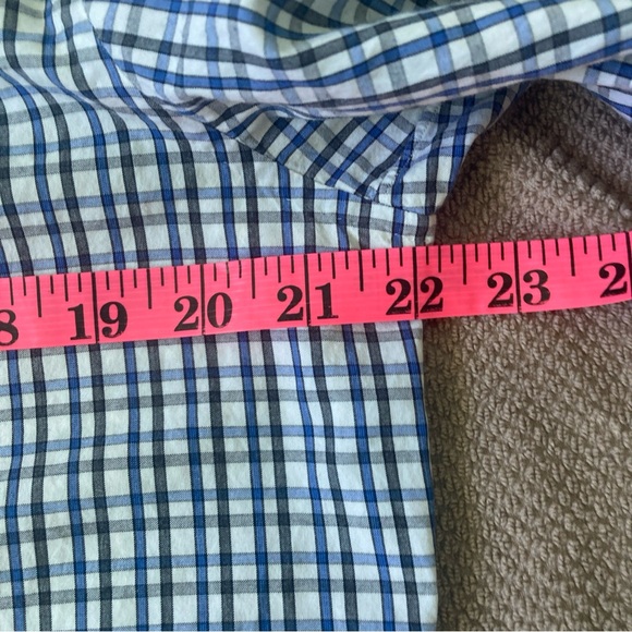 Isaia Blue Checkered Men's Shirt size 16/41 - Picture 7 of 11